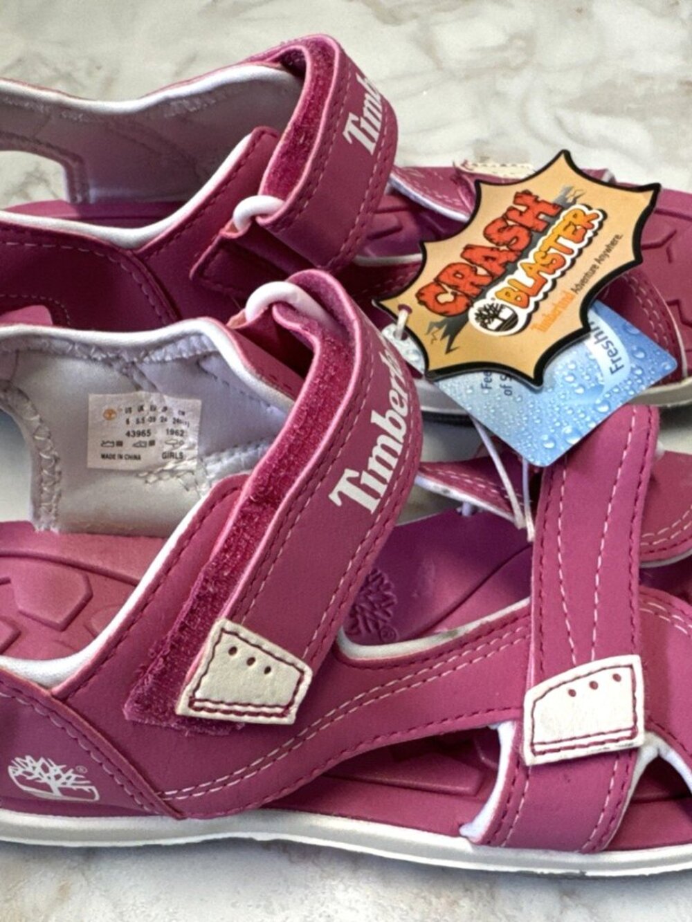 Timberland Big Girl's Sandals Size 6 Pink Adventure Seeker 2-Strap Hiking NEW - Picture 3 of 9